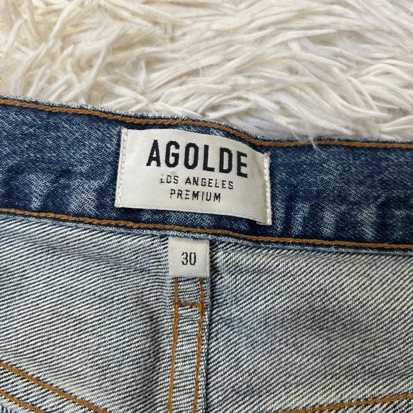 ◾️Aritzia Agolde Parker Rocksteady Denim High Waisted Distressed Shorts - Picture 5 of 6